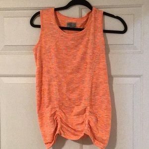 Athleta orange, grey and white cute tank top